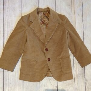 Kids Tan Corduroy Blazer